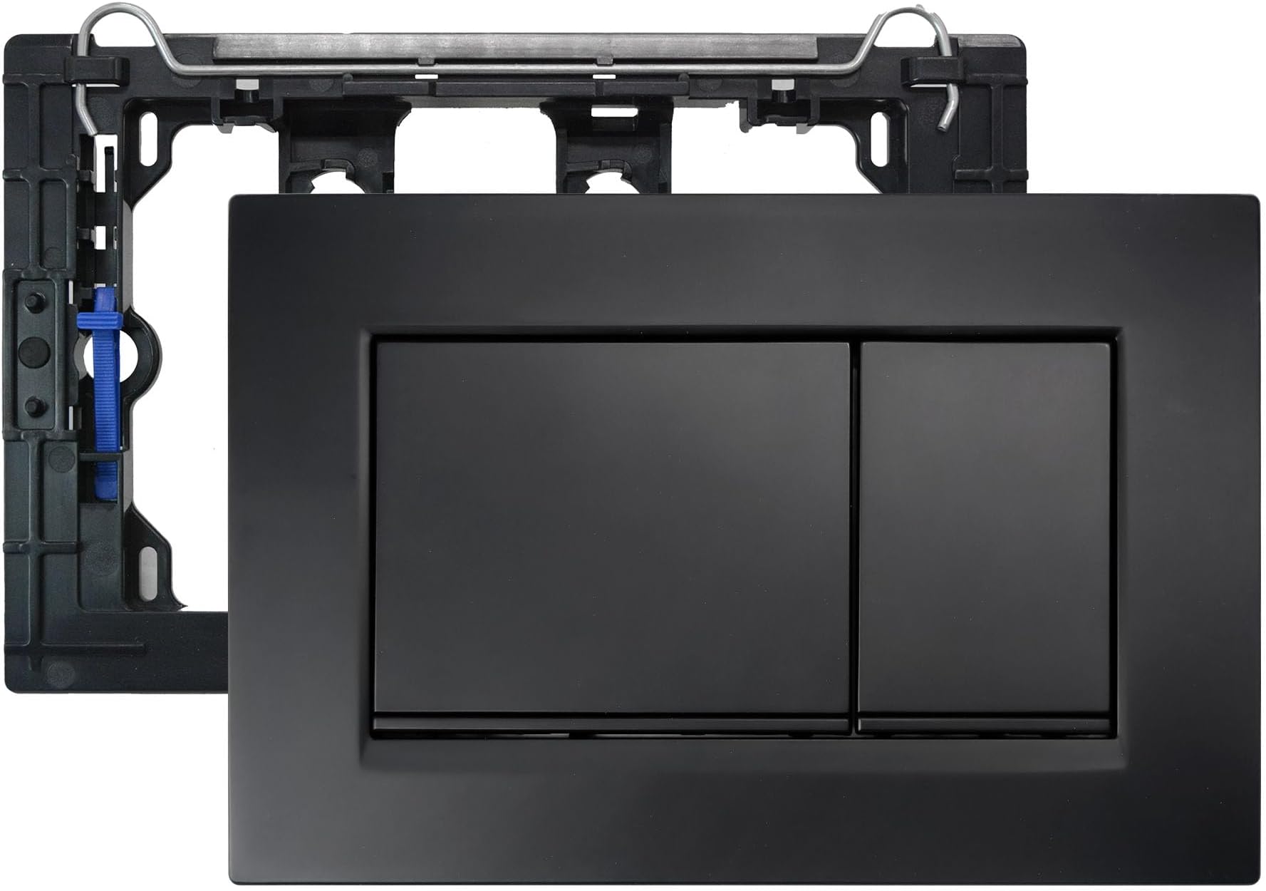 EmpyrealFlushing Plate Flush Lever Set&Mounting Frame,Fits Geberit Sigma30&UP320&300 Actuator Plate Spare Parts, Dual Flush, 1 Piece(Black&Black Edge).