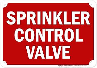 Sprinkler Control Valve Sign, 7x10 Inches, Rust Free .040 Aluminum, Fade Resistant, Made in USA by My Sign Center