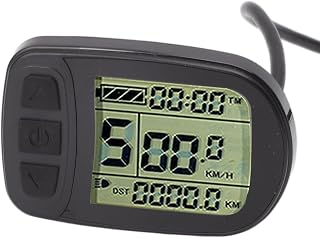 SPYMINNPOO Electric Bike Display,24V 36V 48V Electric Bike Scooter Waterproof LCD Display Meter Panel with Cable Bike Conversion Meter for KT