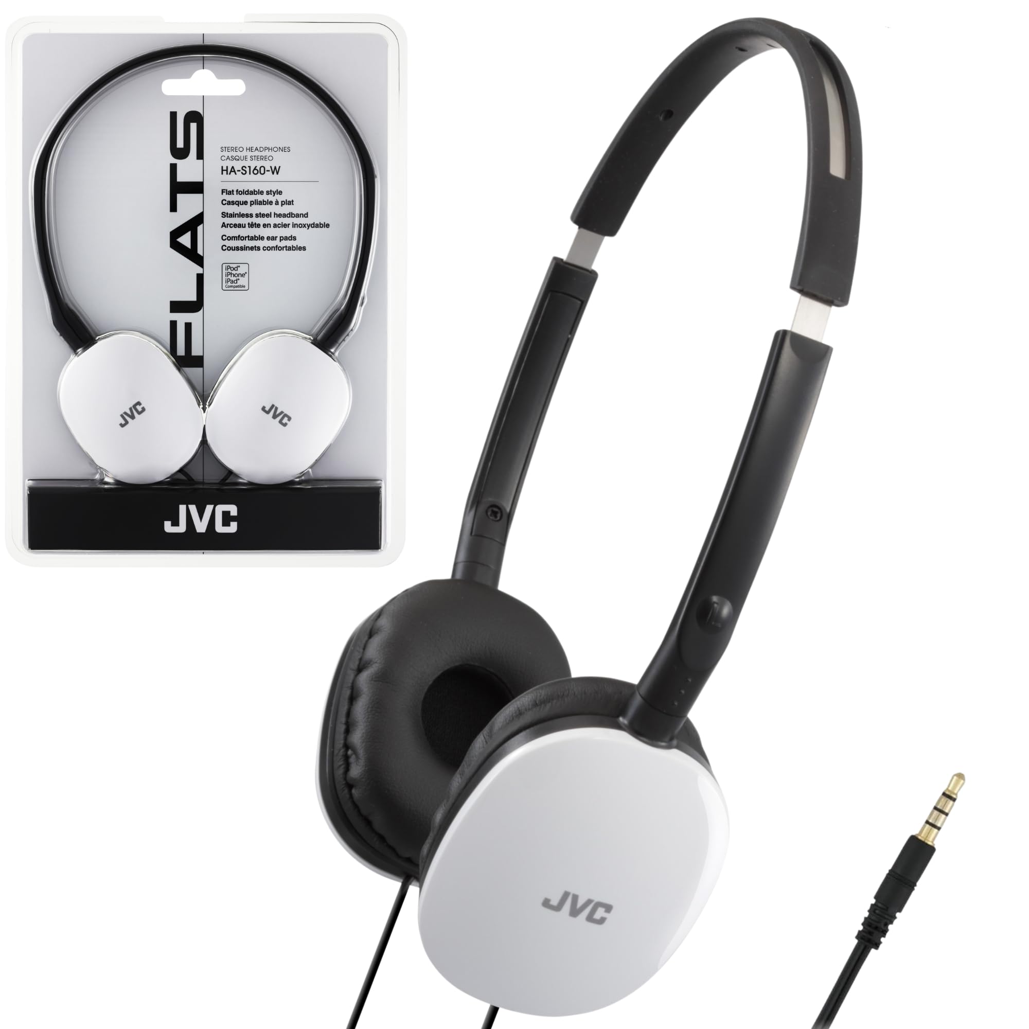 JVC Ha-S160-W White "Flats" LTWT Foldable HP's-image-28