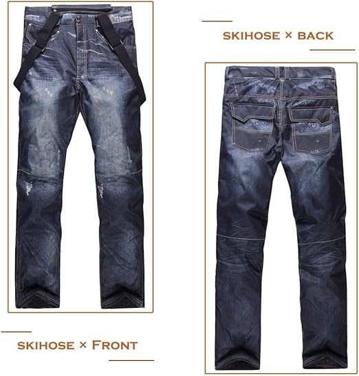 Pantaloni Da Sci SHUIBIAN - Uomo, Impermeabili, Traspiranti, Con Bretelle, Per Outdoor Invernale - Foto 13