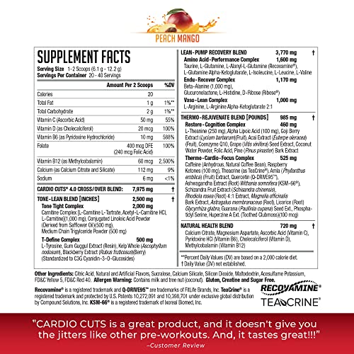 image for Cardio Cuts NDS Nutrition 4.0 Pre Workout Supplement - Advanced Weight