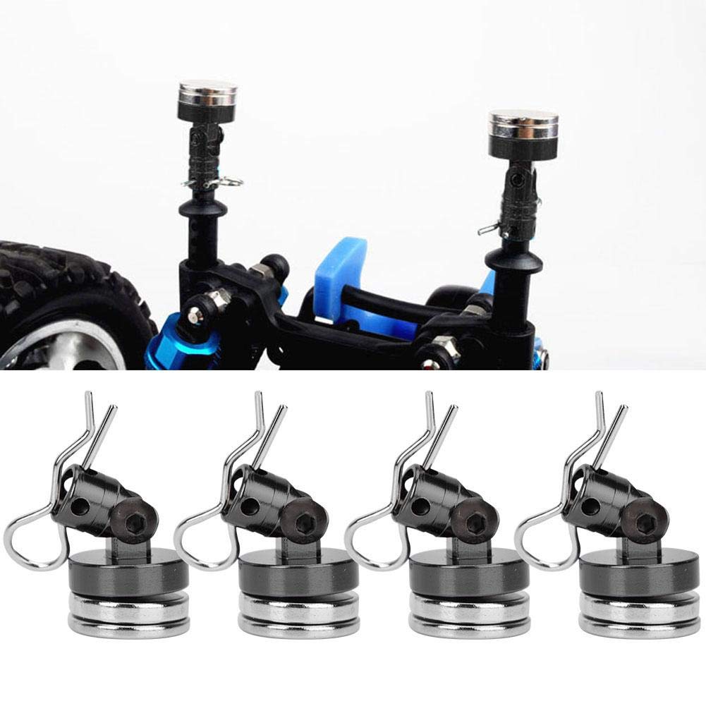 Kolumna RC Car Shell, 4PCS Magnetyczna niewidoczna kolumna Shell kompatybilna z SCX10 4WD HSP 1/10 RC Car z gniazdem (czarny)