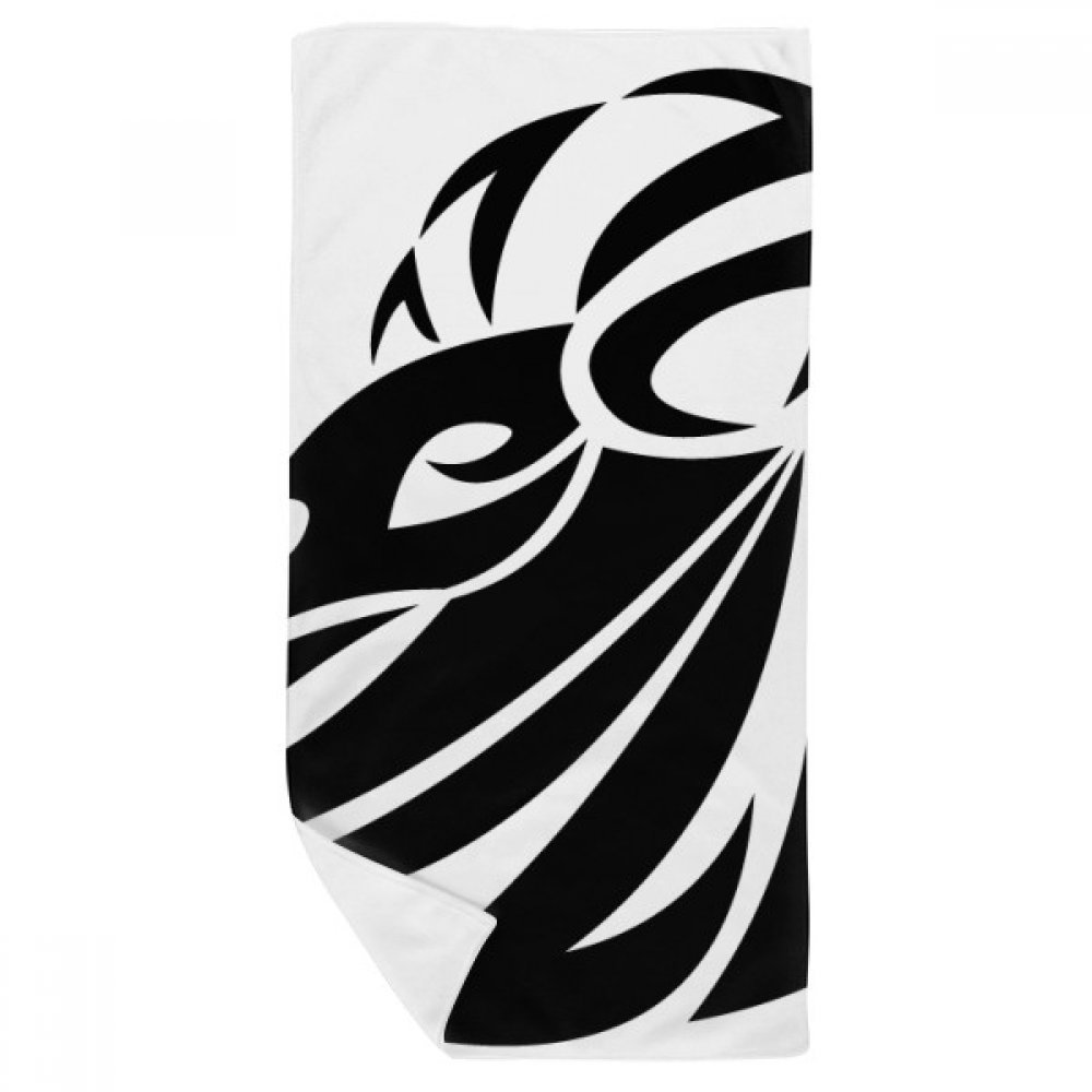 Serviette de bain constellation Lion multicolore petite débarbouillette douce 35x70