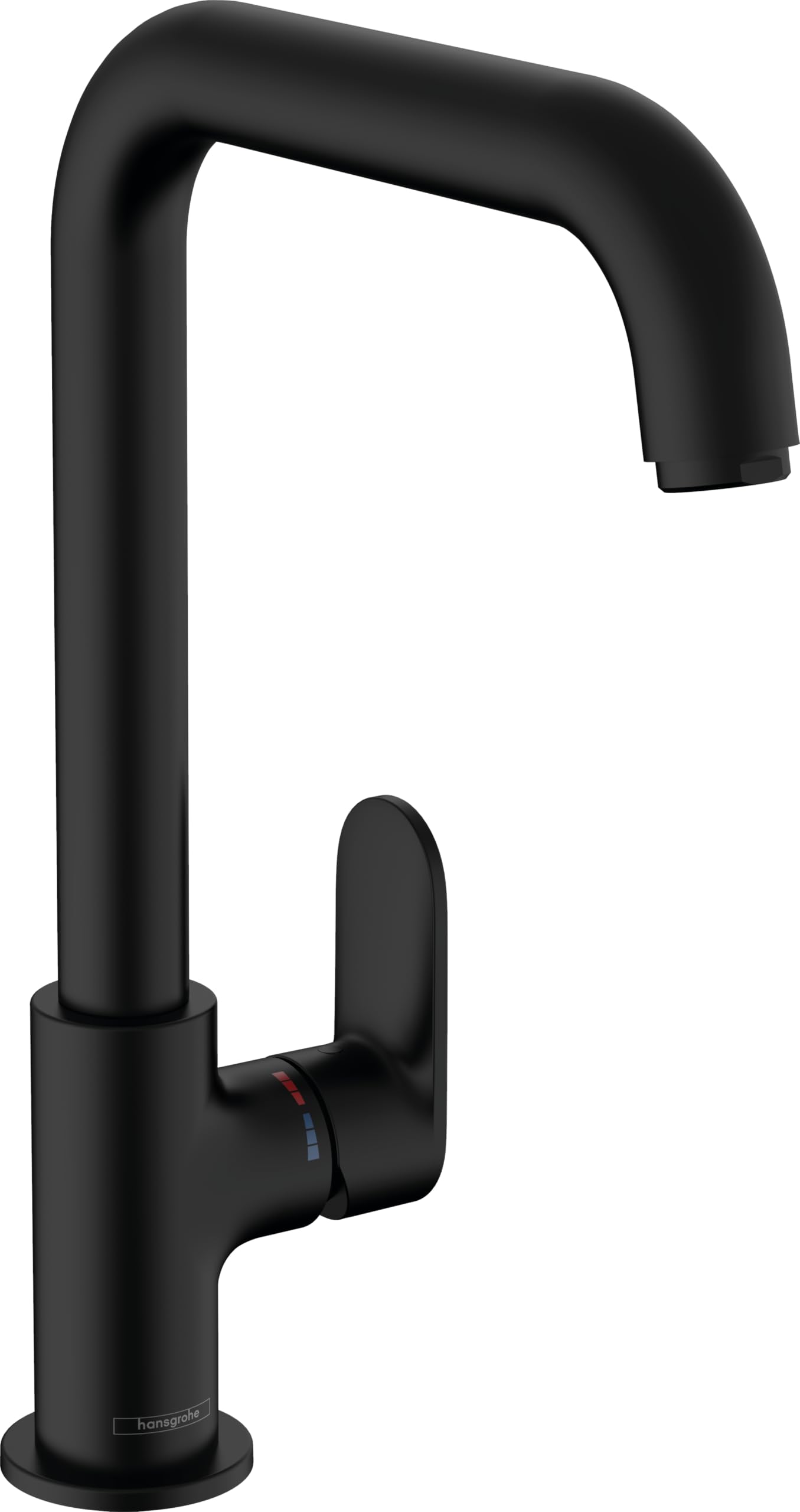 Monomando de cocina hansgrohe Vernis Blend M35 negro mate premium de diseño moderno