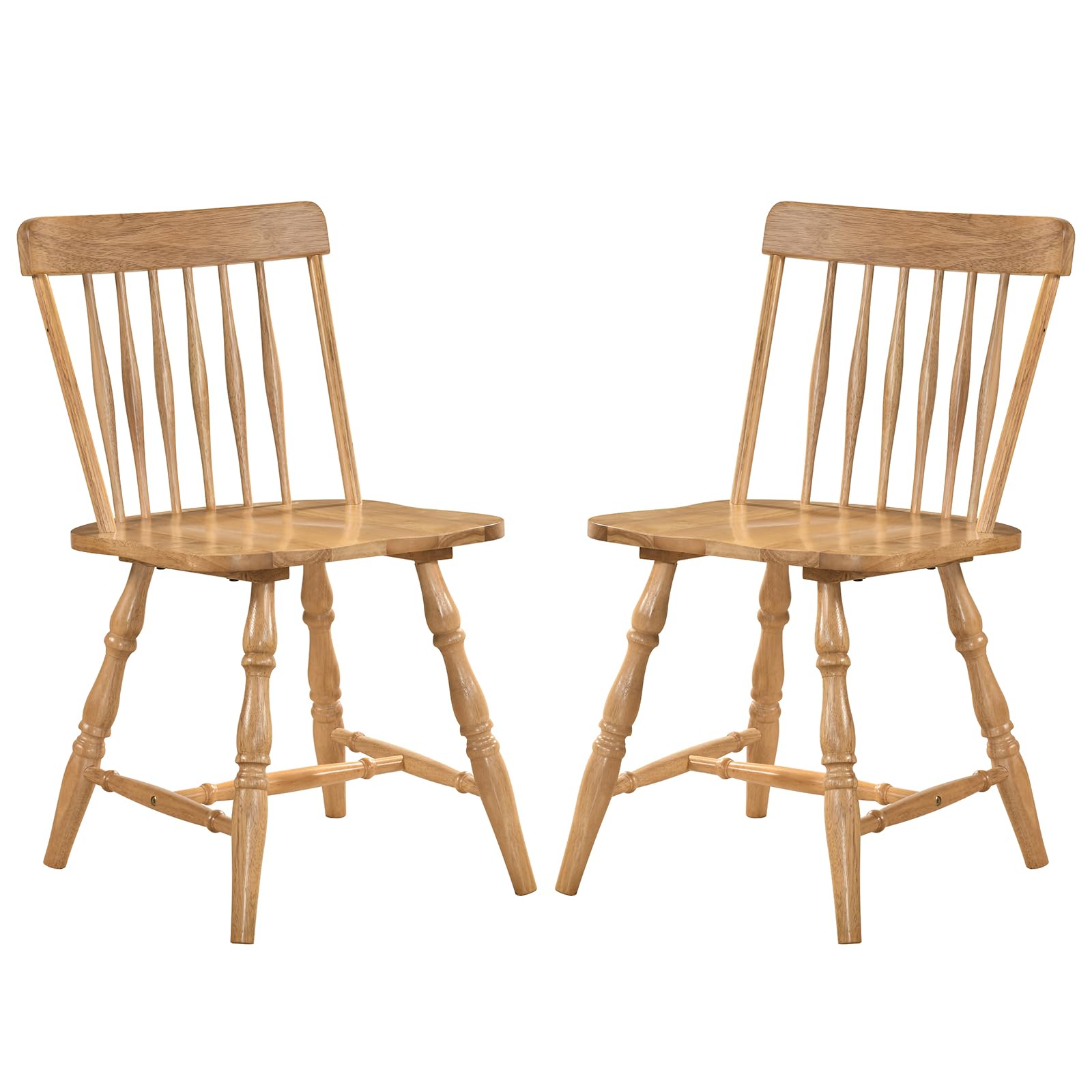 Amazon.com - GIANTEX Windsor Dining Chairs Set of 2 w/Curved