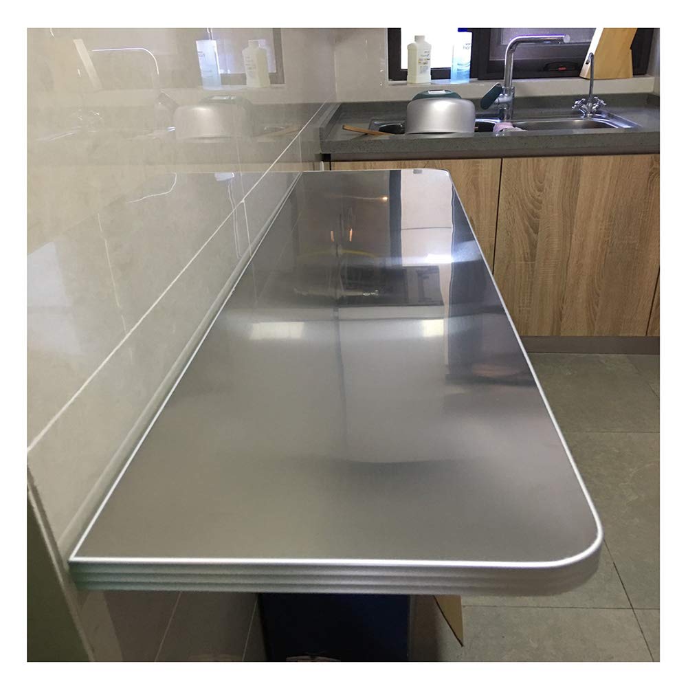 Table à manger murale pliable cuisine plateau acier inoxydable