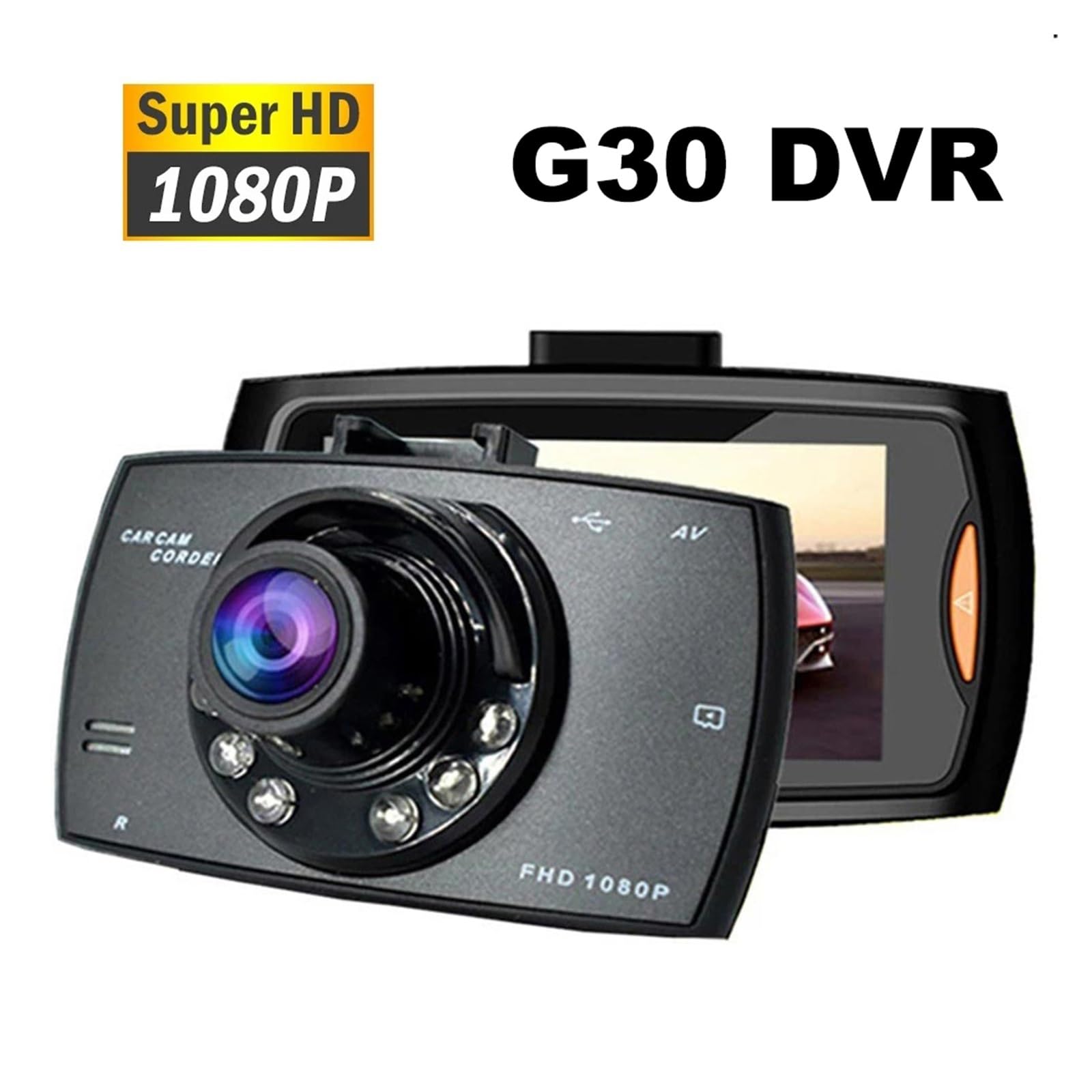 Cámara de salpicadero 1080 for grabadora vídeo Coche cámara vehículo Caja Negra en el del visión Nocturna grabación automático GrabacióN En Ultra HD(None)