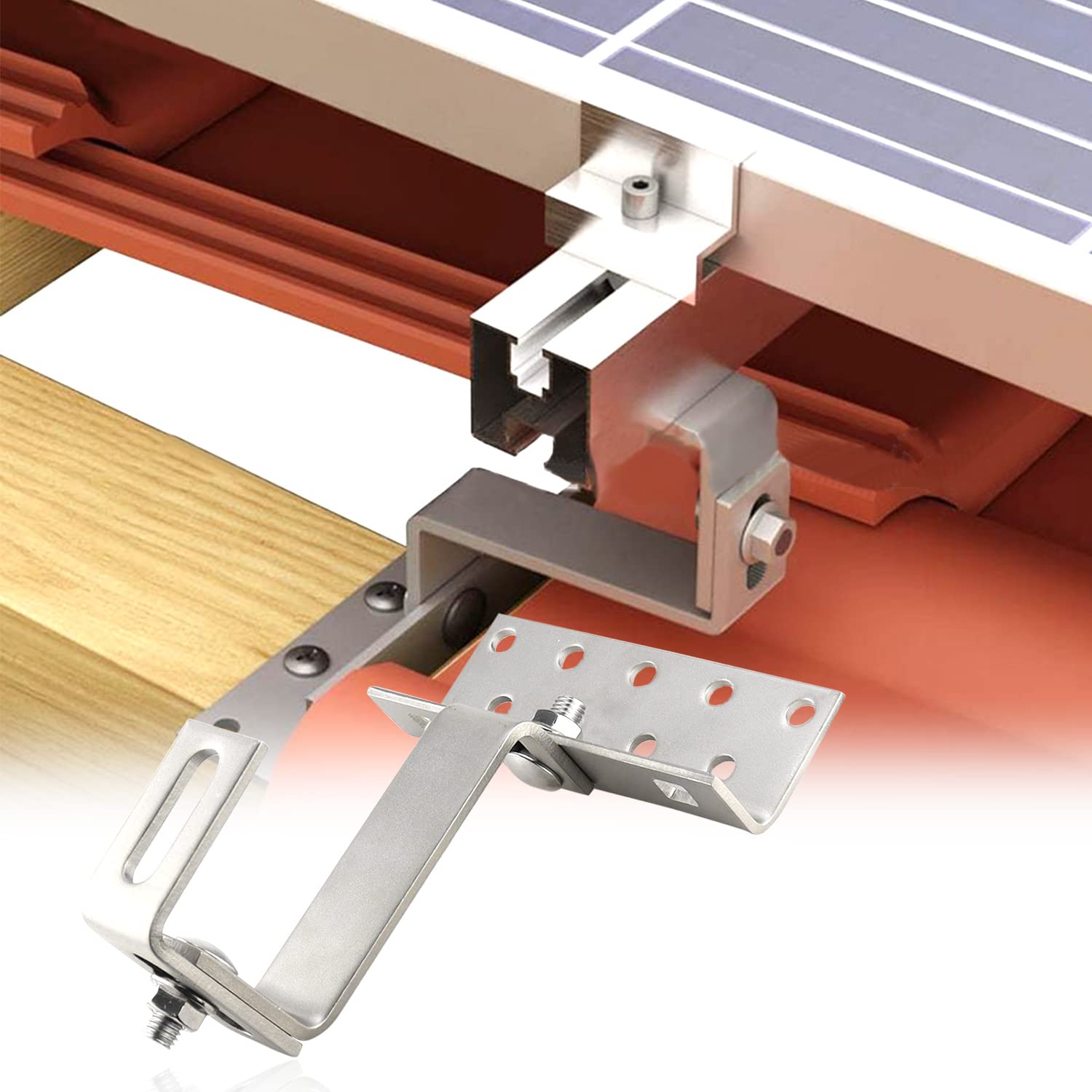 Z Bar Pannelli Solari 10 Pezzi Supporti Per Pannelli Solari Da 30 Mm - 10 Pezzi In Alluminio Per Camper E Tetti Morsetti Alluminio 30mm Moduli Fotovoltaici