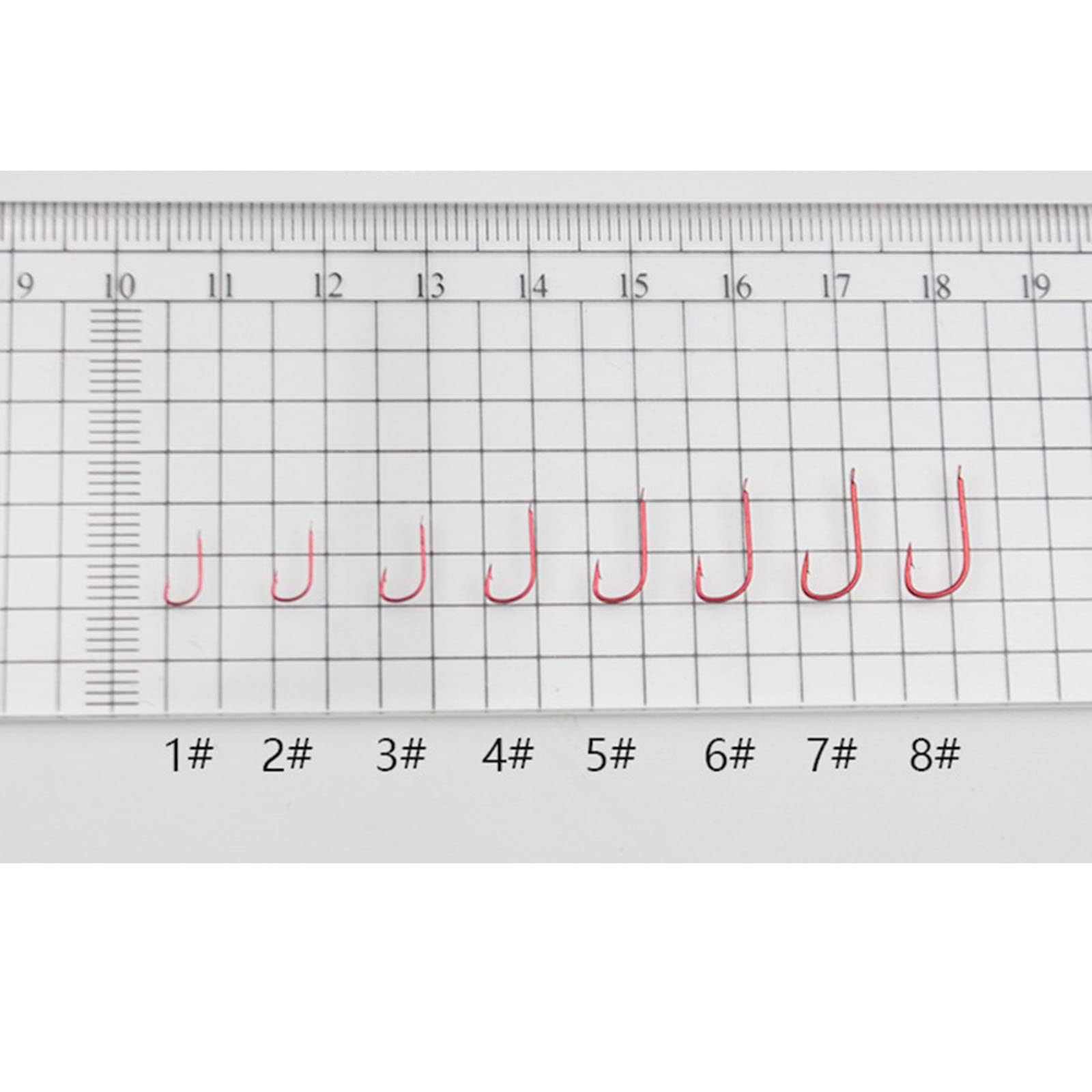 100pcs Crochets Rouges Aigus Hameçon En Acier à Haute Teneur En Carbone Crochet De P Che Accessoires De P Che8