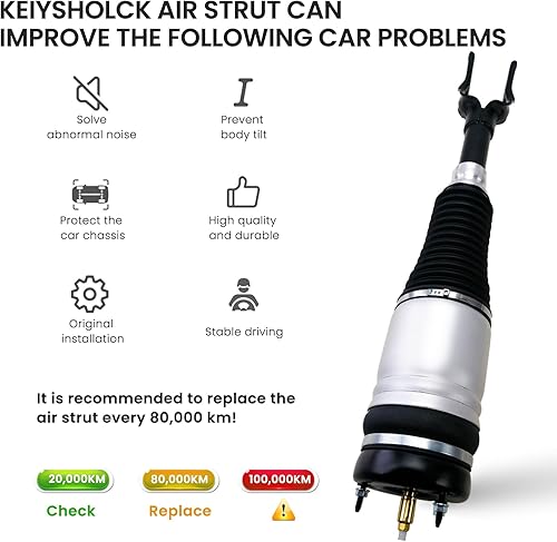 Miniatura 6 de KEIYSHOLCK Reemplazo de suspensión de puntal neumático delantero derecho para Jeep Grand Cherokee SRT SRT8 Limited Overland Summit 11-16 Cherokee