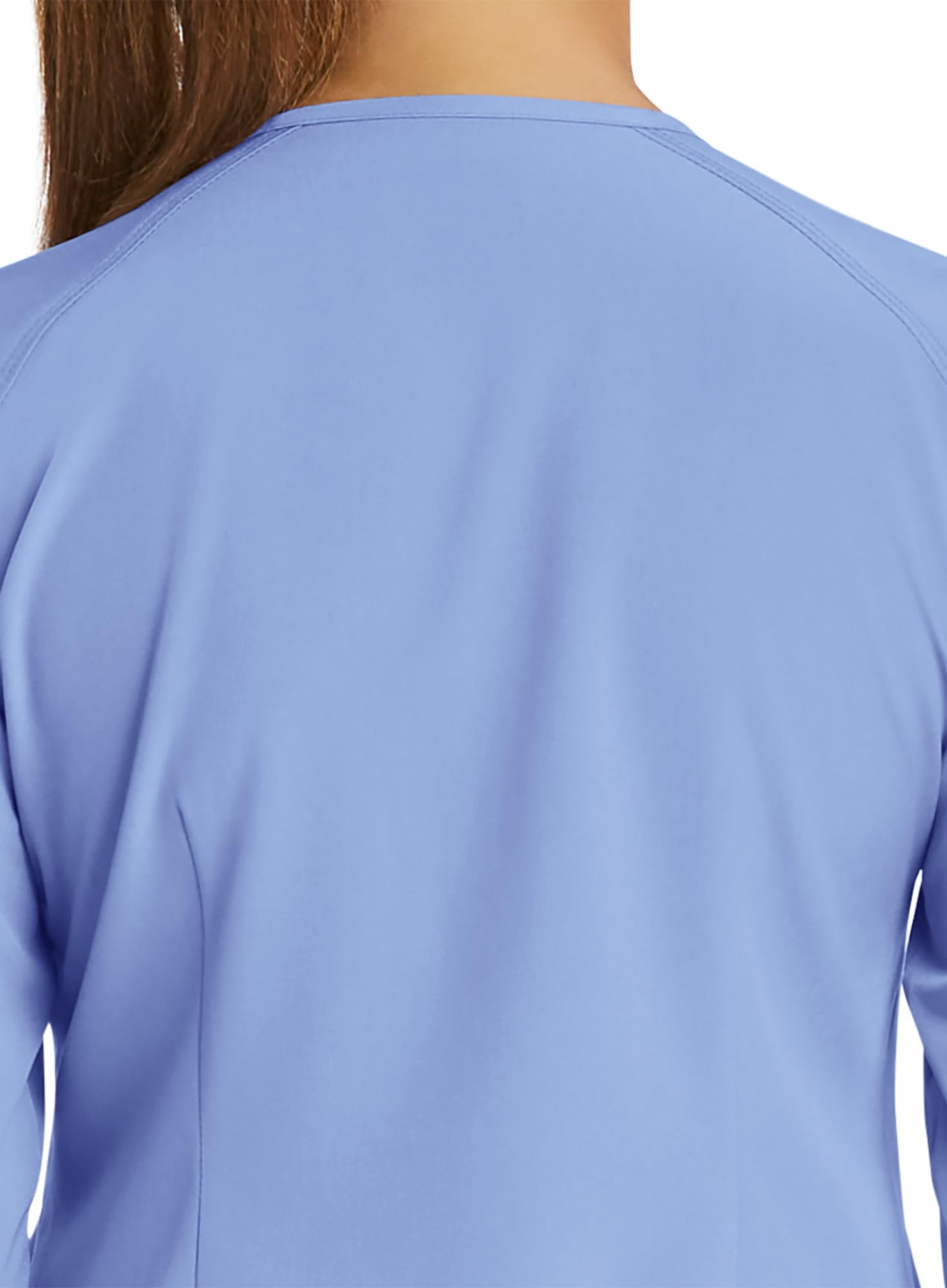 Maevn Matrix Impulse Women's Round Neck Snap Button Jacket Ceil Blue