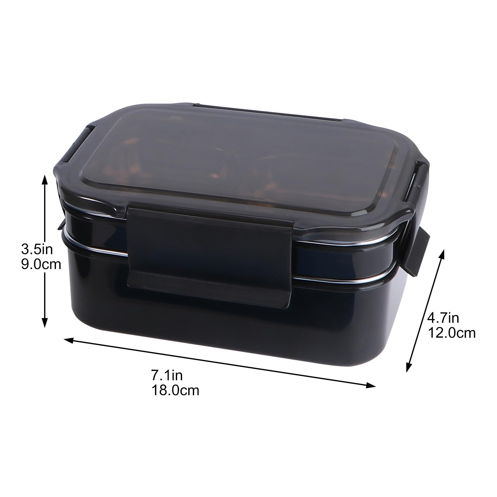Caja Almuerzo Infantil de Acero Inoxidable con Compartimentos y Bolsa Portátil, Fiambrera Ligera Apta para Microondas con Vajilla Incluida
