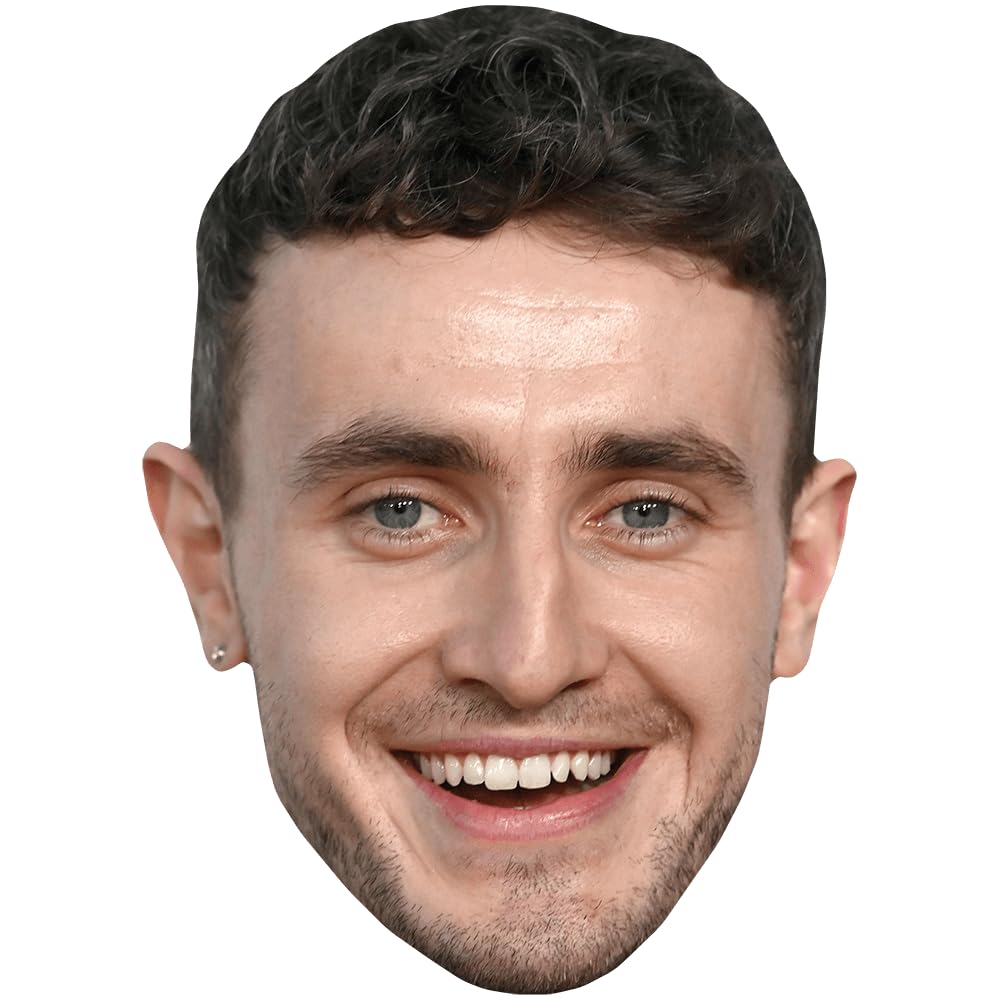 Paul Mescal (Smile) Celebrity Mask, Flat Card Face, Fancy Dress Mask