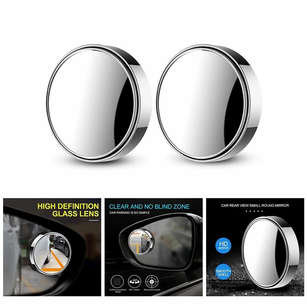 Oblivion Blind Spot Mirror for Car 2 Pcs – 360° Adjustable HD Glass Convex Rear View Mirror – Frameless Wide Angle Blindspot Side Mirror for Cars, Trucks, Vans & Bikes – Safety Parking Accessory - Image 8 thumbnail