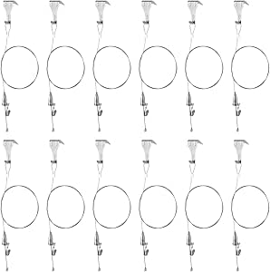 Tunghey 5Pack Sturdy Picture Rail Hanging System, 66 Lb (30 Kg) Max