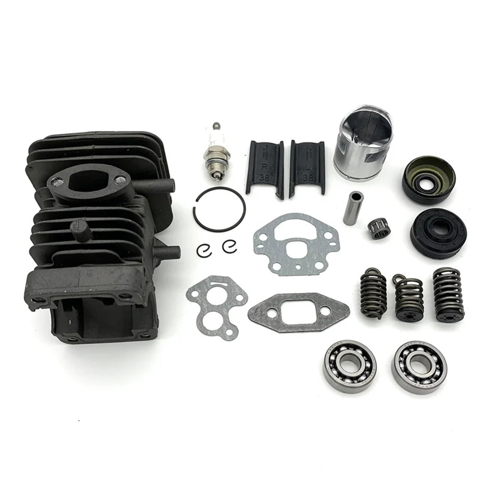 Compatible con motosierra Husqvarna 240, 240E, 235E, 235, 236, 236E. Juego de juntas de sello de cojinete de cigüeñal de pistón de cilindro de 39 mm for HUS 240, 235, 236.