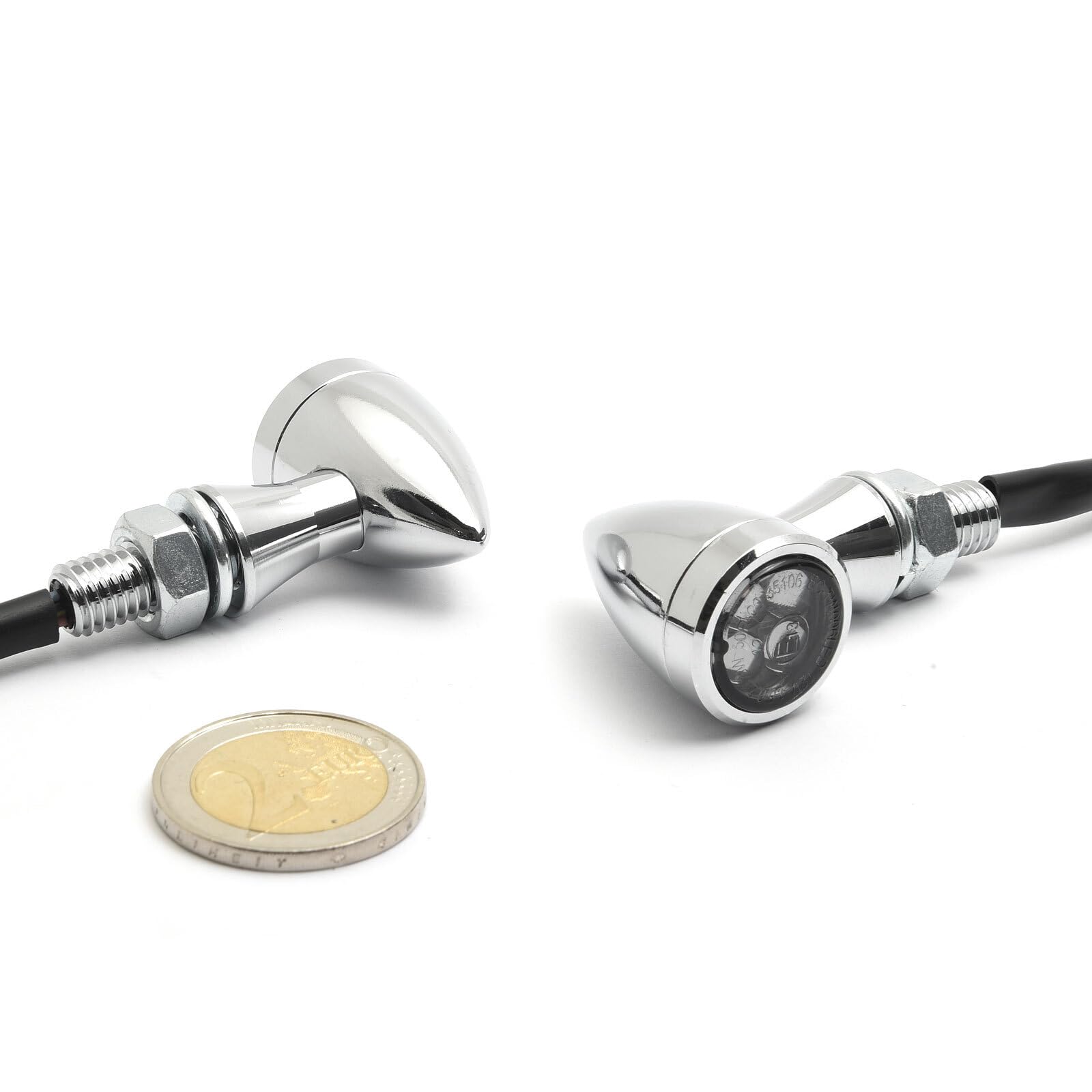 Dock66 Micro Bullet LED Blinker Chrom, ECE