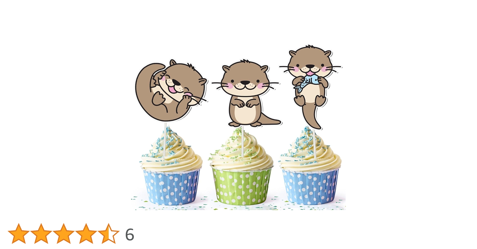 カワウソ♡カップケーキ Amazon.co.jp: カワウソカップケーキトッパー 10個 – かわいい