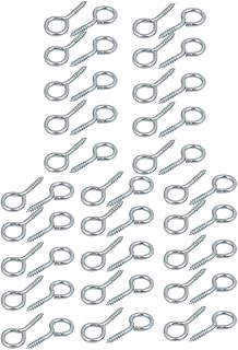 Aexit 7.5mm Inner Home Hardware Dia 26mm Length Zinc Plated Self-Tapping Eye Screw Hook 50pcs Model:12as312qo213