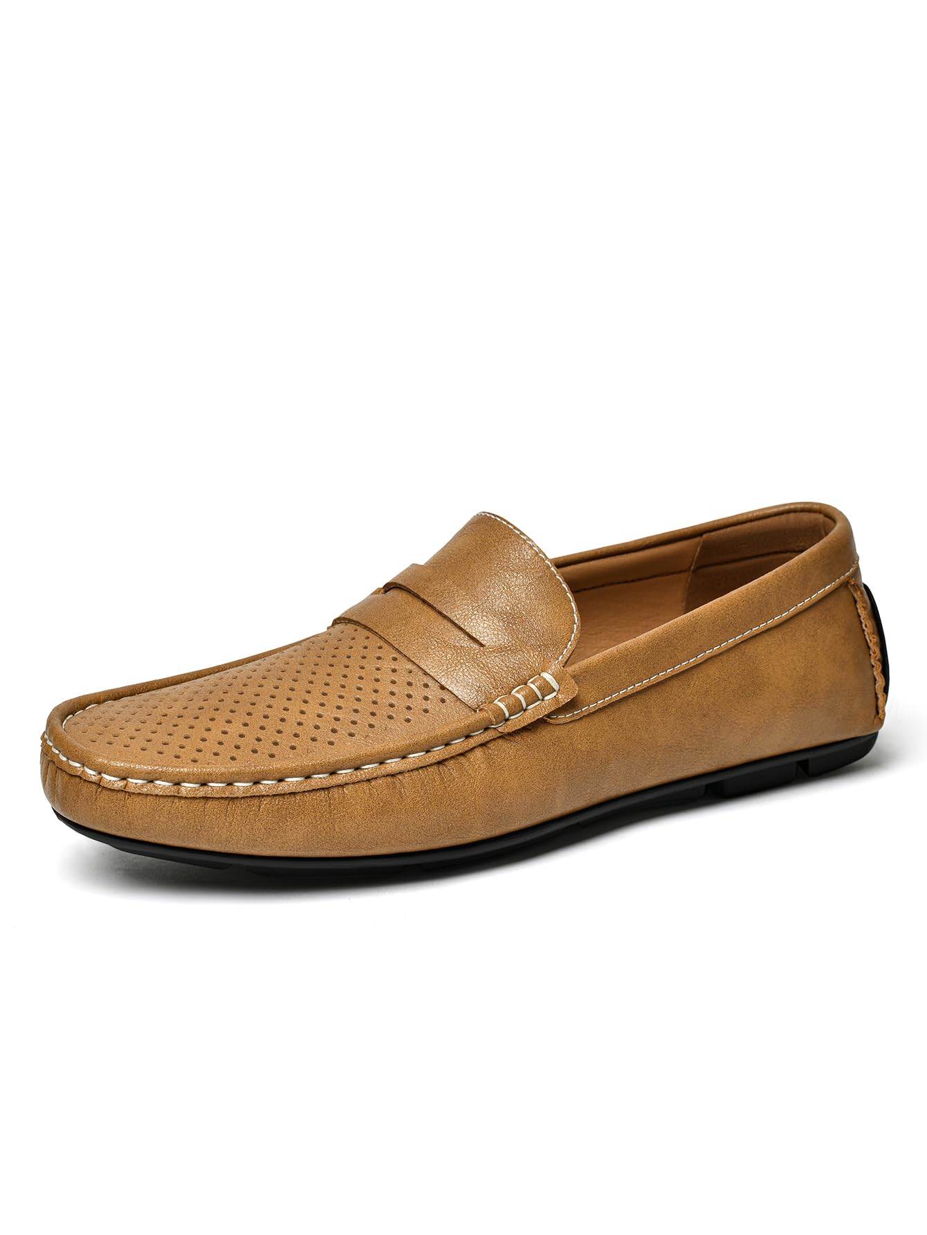 Mocasines de Piel Slip on clásicos para Hombre Zapatos Planos Transpirable cómodos Negocios Conducir Boda Vestir Formal