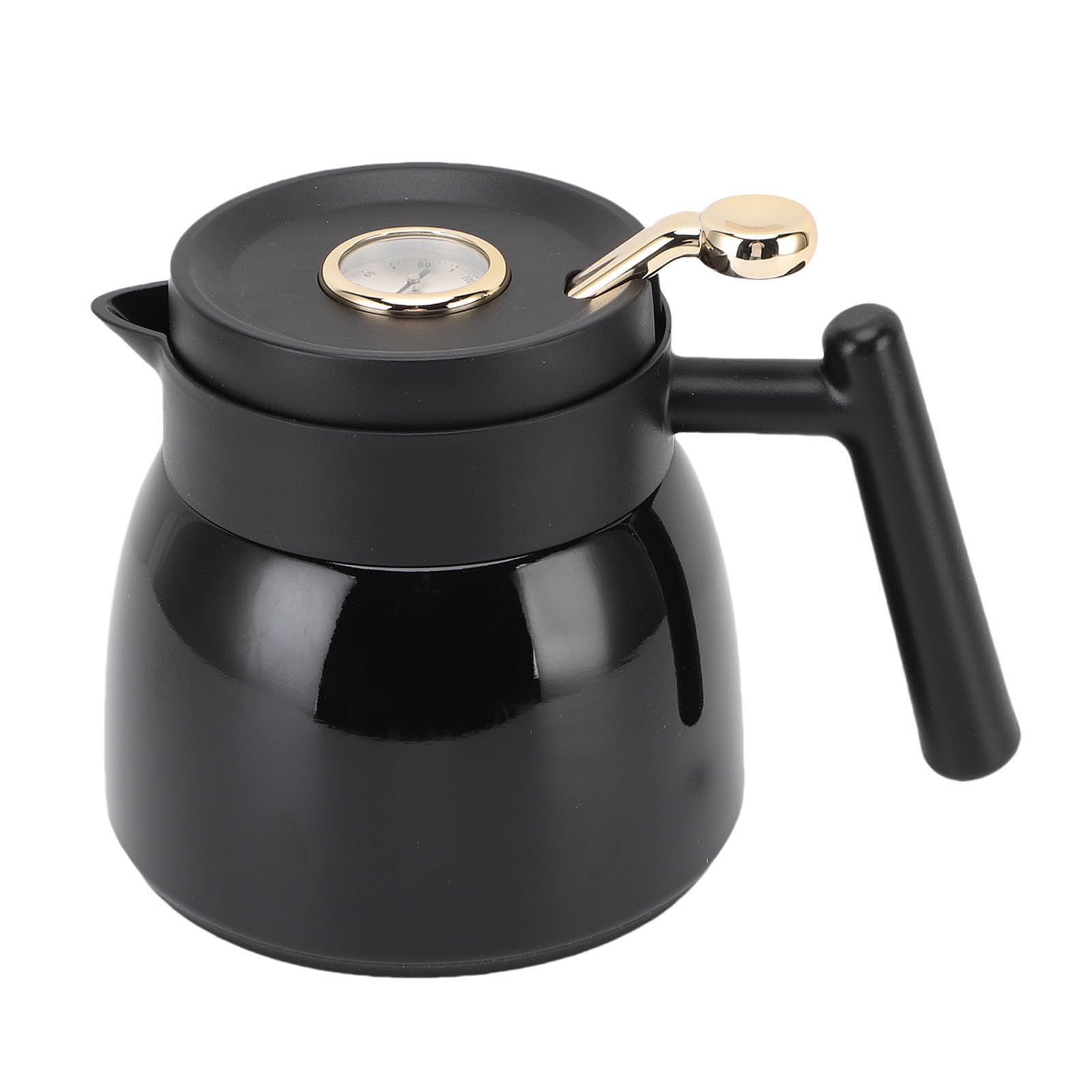 Dzbanek do Herbaty Izolowany, Termiczny Dzbanek do Napojów Herbacianych 880 Ml Wyciek lub Rdza do Biura (BLACK)