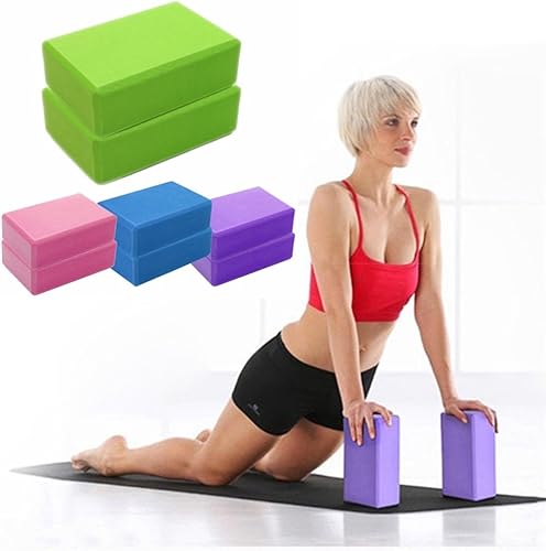 Miniatura 2 de Bloque de yoga (juego de 2)  Bloque de espuma EVA de superficie suave, cojín de espuma para ejercicio, gimnasio, entrenamiento, pilates y meditación