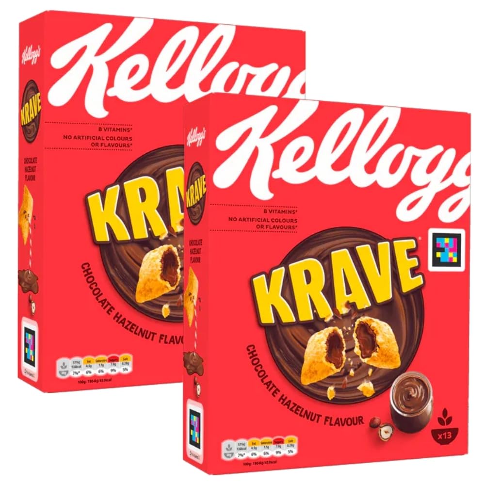 Krave's Breakfast Cereal Box Chocolate Hazelnut Box of 2, 410g