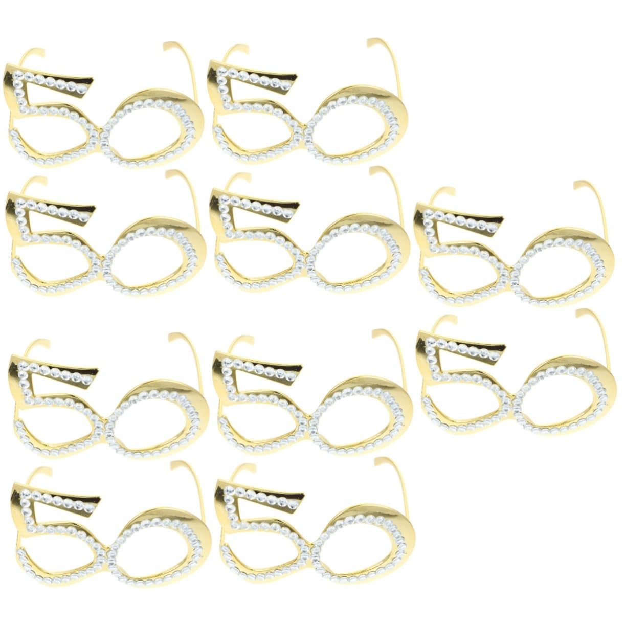 IMIKEYA 5 Ensembles Lunettes De Rhinestones Accessoires pour Anniversaire Décorations Photo Festives 2 Pièces * 5
