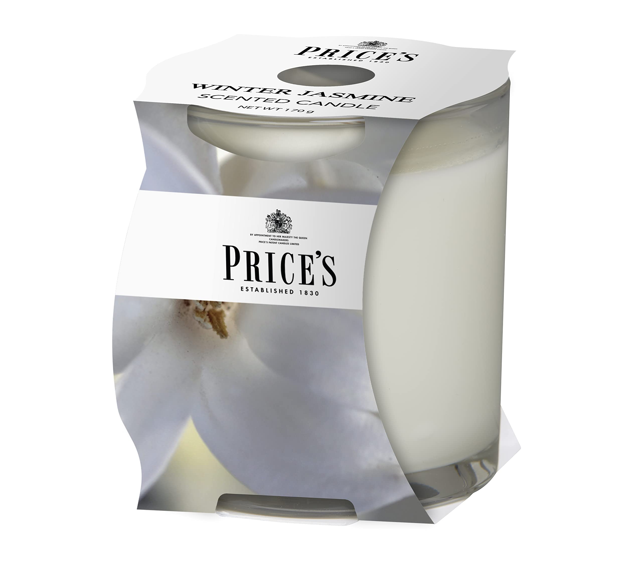 Price's Candles Cluster Jar Winter Jasmine Scented Candle Long Burning Floral Home Fragrance Candle Decorative Glass Jar for Relaxation and Home Décor