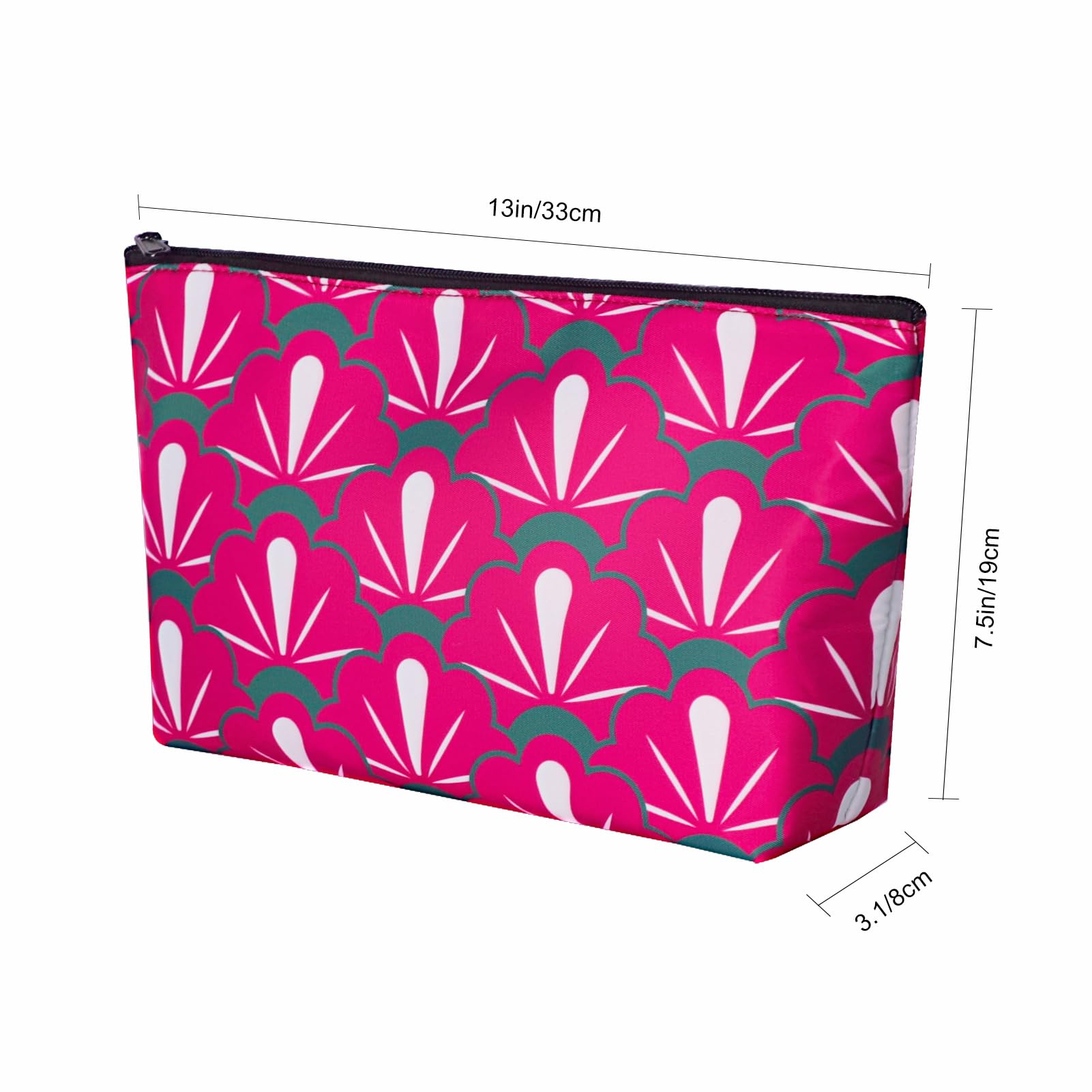 TIASUSAN American Mahjong Empty Bag - Red Printed Mahjong Tile Bag (13x7 Inches,Only Case)