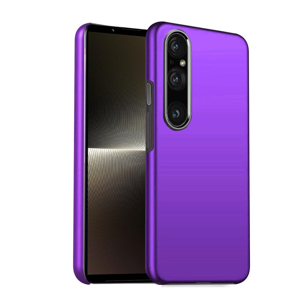 GAPlusSony Xperia 1 V Case Ultra Slim Thin Armour Hard Case Matte Rubberized Cover For Sony Xperia 1 V (Purple)