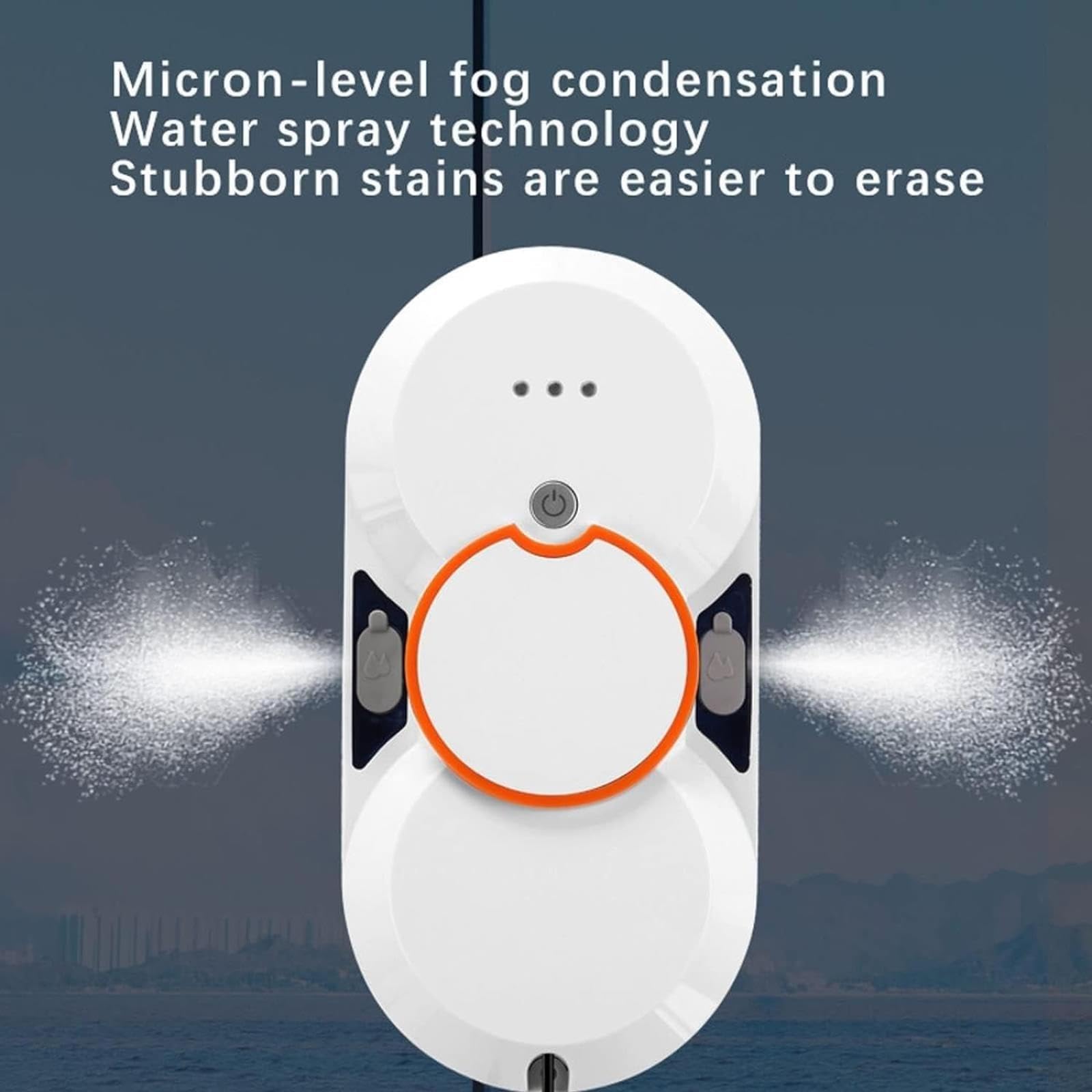Robot do Mycia Okien, Inteligentny Robot do Czyszczenia Szyb 5600Pa z Podwójnym Zbiornikiem na Wodę 30ML - Pilot Zdalnego Sterowania & Podwójny System Natrysku Wody do Wysokich Okien i Płytek