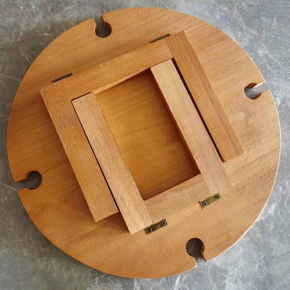 Table de pique-nique pliante portable en bois avec support pour verre à vin – Table de salle à manger en plein air idéale avec support pour verres à vin et compartiment pour une installation et un
