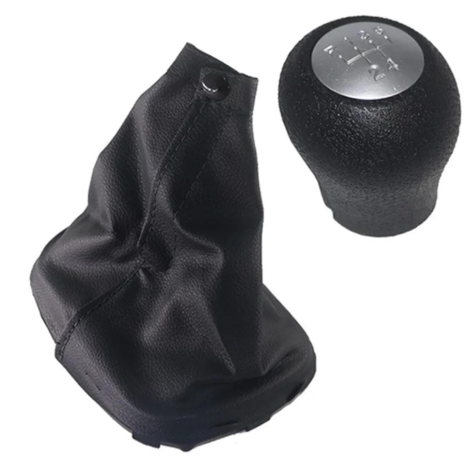 EHWLFVX Car Gear Shift for Hyundai for Accent for Verna 5 Speed Gear Shift Knob Boot Stick Shifter Dust Jacket Gearbox Handles Lever Change Cover(Silver Set)