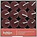 Bolsius Tapered Dinner Pillar Candles - Dark Red - Pack of 16 - Long Burning Time of 13 Hours - Household Candle - Interior Decoration - Unscented - Natural Vegan Wax - 27 x 2.3 cm
