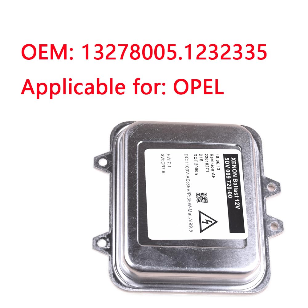 Alimentatore Xeno D1S per Opel Insignia A, Astra J, Ballast Lampada 1Z0941641B, 13278005, 1232335, 23000031, 5DV00972000, Compatibile Vauxhall, Centralina Fari (5DV00972 000)