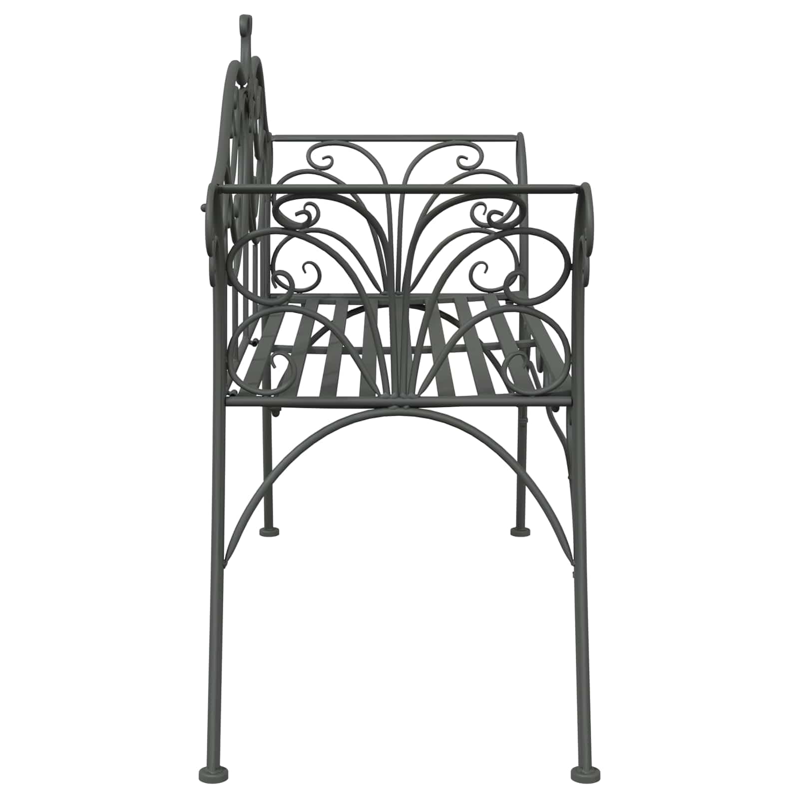 Ławka ogrodowa 2-osobowa 130 x 47 x 90 cm Stal