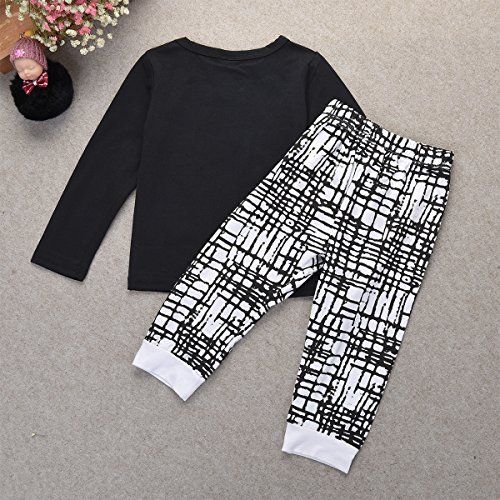 Toddler Baby Boys Clothes Wild Boy Letter Print T-Shirt Tops and Pants Outfits Set Autumn Winter4