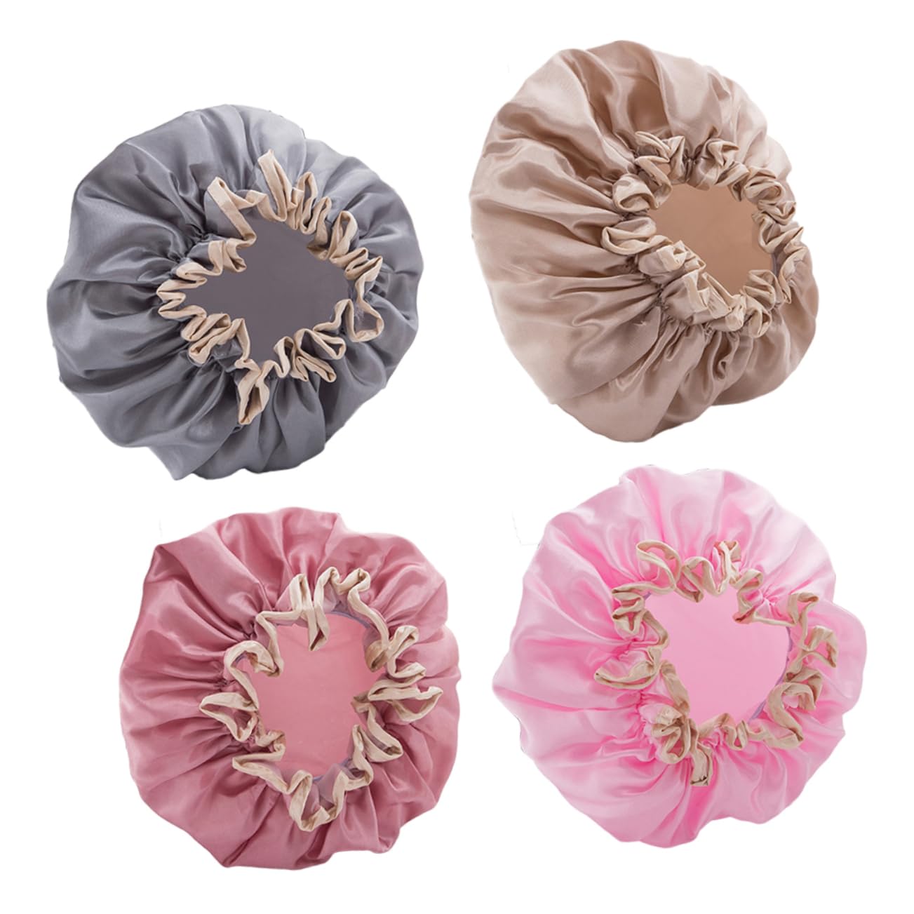 Housoutil 3 Juegos De Gorros De Baño Aislantes Para Mujer Gorros Para Peinar El Cabello Maquillaje Acondicionamiento Del Cabello Y Salones De Belleza (4 Unidades)