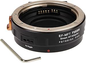 Fotodiox Pro Fusion Smart Adapter kompatibel mit Canon EOS EF/EF-S Objektive an Micro Four Thirds Kamera