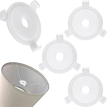 OIIKI 4pcs Lamp Shade Adapter Ring, White E27 Lamp Shade Reducer Rings, Plastic Lampshade Adapter Converter Replacement for Pendant Desk Light