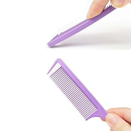 Miniatura 3 de Yumflan Peines de cola de rata, peines de separación para trenzar el cabello, peine de nailon con cola de rata de acero inoxidable para seccionar,