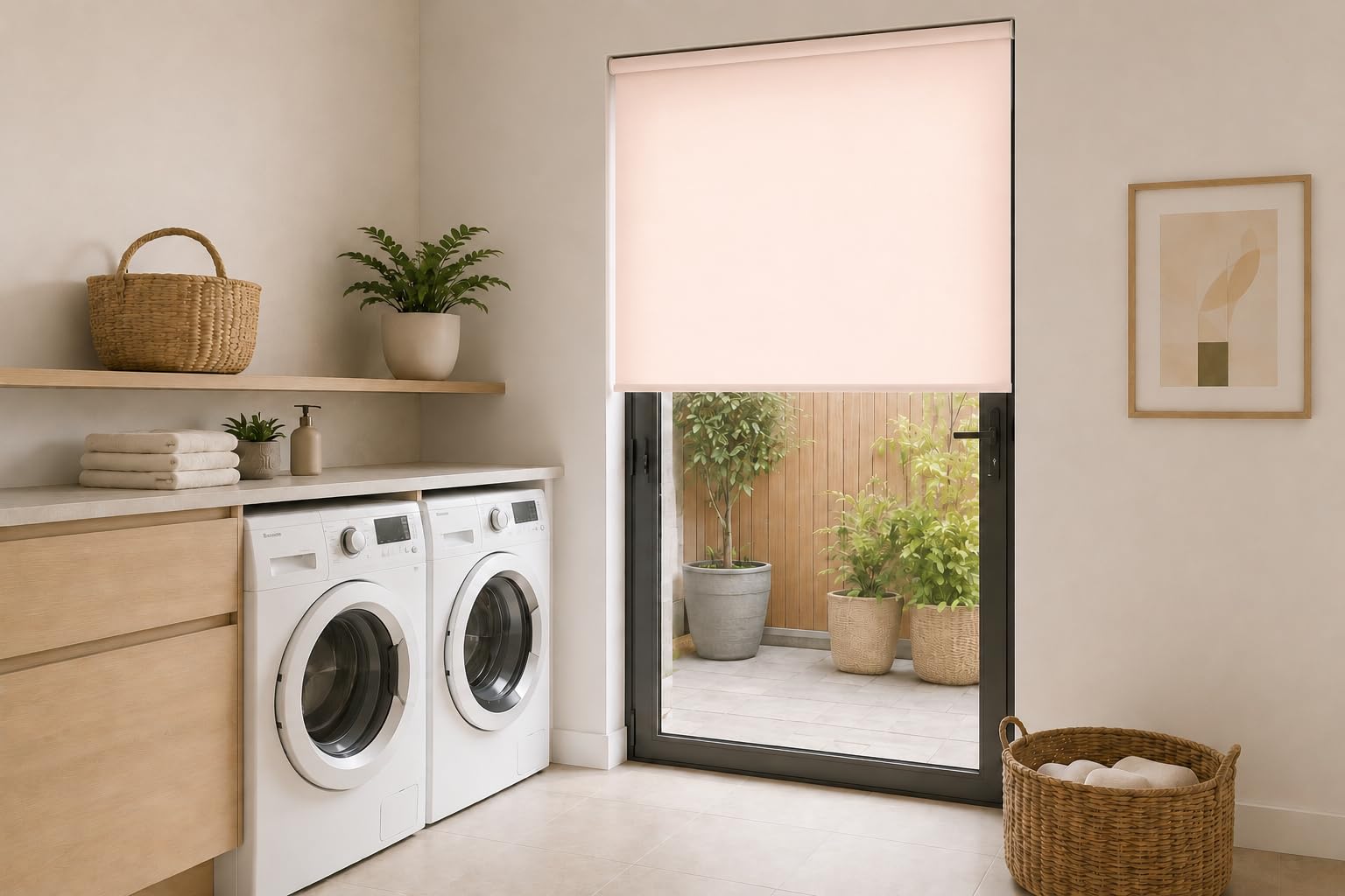 Estoralis Gove Store Enrouleur Tamisant Lisse, Polyester, Rose, 150 x 230 cm