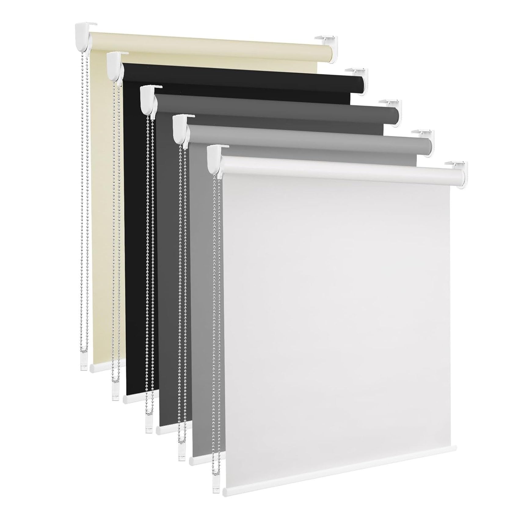 Tende a Rullo per Interni 50 x 190 cm Termica Isolante Privacy, Tenda a Rullo Avvolgibile Tutte Parti Montaggio Incluse per Tutte Le Stanze, Beige