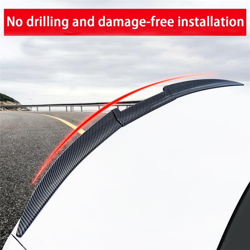 Auto Spoiler Posteriori Alettone per BMW 3 Series E90 E92 M3 316 318 320 325 330 335 2005-2013, Durevole Bagagliaio Spoiler Alettone Tetto Posteriore Ala Spoiler Decorazione Protezione