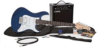 GigMaker EG Electric Guitar Pack with Amplifier, Gig Bag, Tuner, Cable, Strap and Picks - Metallic Blue