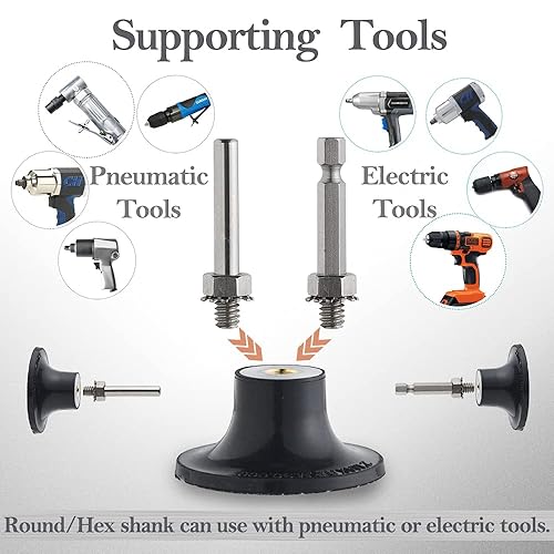 Miniatura 4 de Tshya Disco de molienda de cambio rápido, 80 unidades de discos de lijado de 2 pulgadas para accesorios de amoladora de troquel, grano 366080