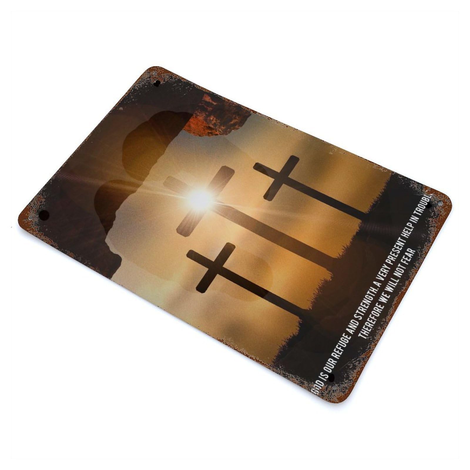 Rust Effect Christ Our Lord 6 Vintage Rust Metal Sign 11.8"x7.9", Classic Wall Plaque for Shed, Workshop And Garage Wall Decor