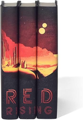 Juniper Books Red Rising Trilogy Set | Juego de libros de tapa dura de 3 volúmenes con chaquetas antipolvo diseñadas a medida, color marrón Pierce
